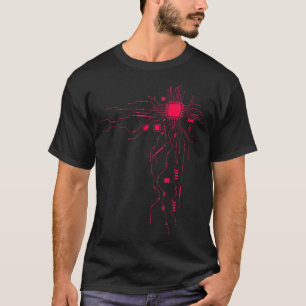 T-shirt Geek coeur de coeur du processeur de l'ordinateur