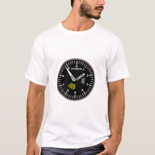 T-shirt Geek de l'aviation pilote Altimeter