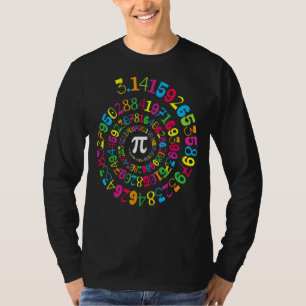 T-shirt Geek de mathématiques spirales Pi 3 14 Pi Jour