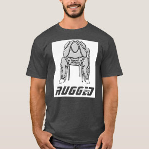 T-shirt geek gris robuste homme tenant la tête Homme de