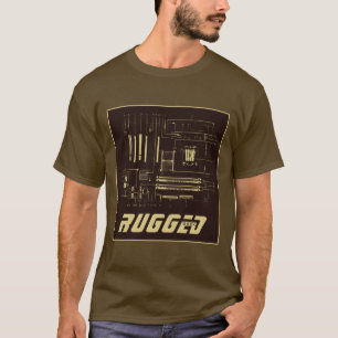 T-shirt geek roux et or RUGGED