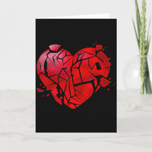 T-Shirt gegen den Valentinstag mit gebrochenem Her Karte