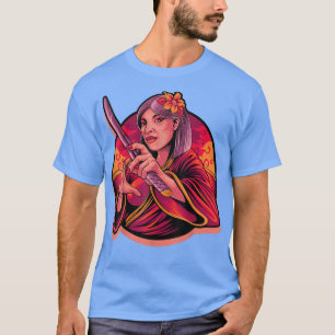 T-shirt Geisha Girl Katana épée et tatouage du dragon Japa