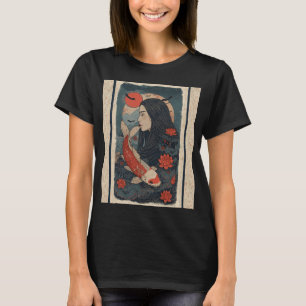 T-shirt Geisha japonaise – paysage japonais rétro aes