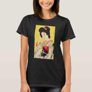 T-shirt Geisha Maiko Kimono Japon peinture Kawase