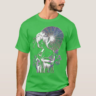T-shirt Geisha Sakura Cerise Blossom Neon Geisha Girl Japa