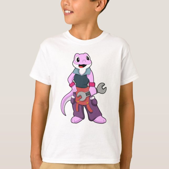 T-shirt Geko comme Mécanique avec clé (Devant)