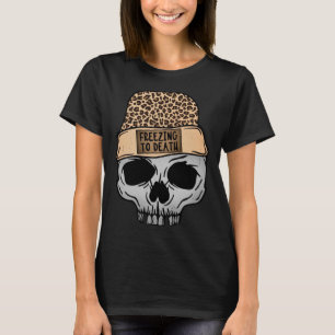 T-shirt Gel À Mort Léopard Crâne Drôle Skeletons Ha