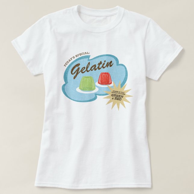 T-shirt Gélatine 2 saveurs Yummy Drôle Design Rétro (Design devant)