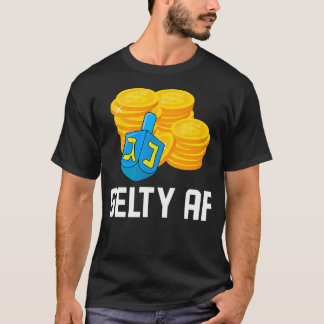 T-shirt Gelty Af Hanukkah Gelt Dreidel Champ Jewish Menora