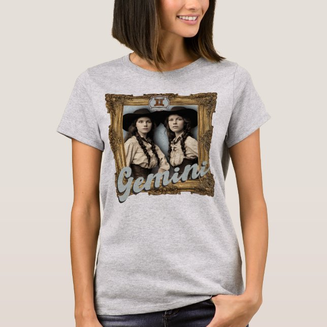 T-shirt Gemini astrologie signe de naissance zodiac jumeau (Devant)