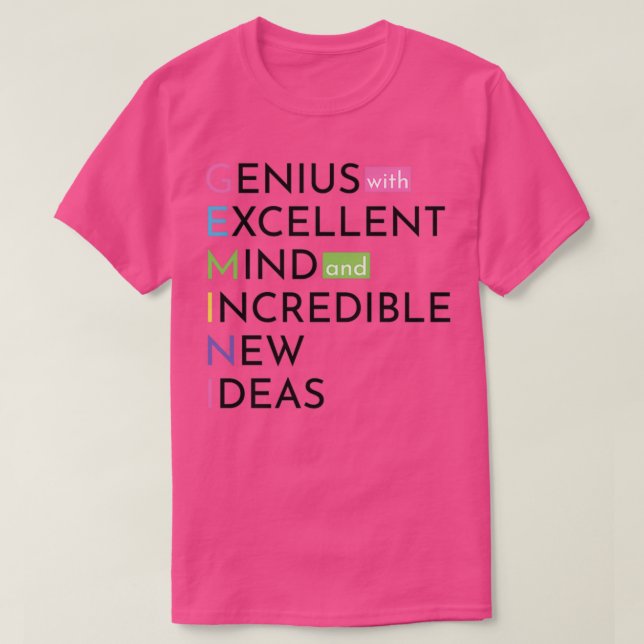 T-shirt Gemini cadeau d'anniversaire (Design devant)