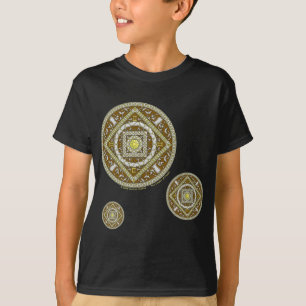 T-shirt Gemini Mandala Chemise noire pour enfants et bébé