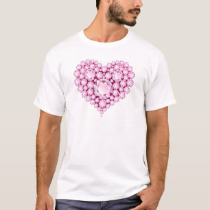 T-shirt Gemmes cardiaques à quartz rose