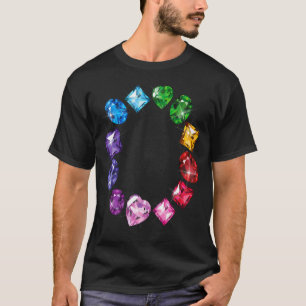 T-shirt Gemstone Circle amusant Pierres colorées