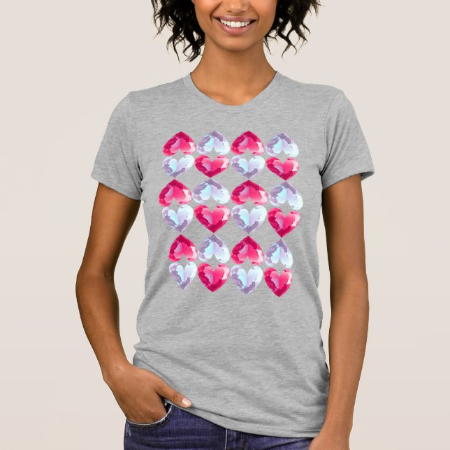 T-shirt Gemstone Motif Coeurs Jolies (Devant)