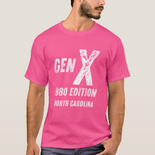 T-shirt Gen X 1980 Edition Génération Caroline du Nord Nai