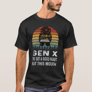 T-shirt Gen X J'ai un bon coeur mais cette bouche rétro