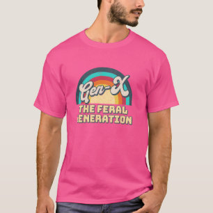 T-shirt Gen X La Génération Férale Xers Hommes Rétro Femme