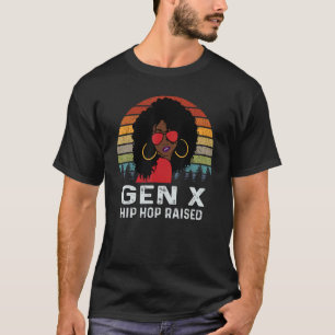 T-shirt Gen X Melanin African American Black Retro Hip hop