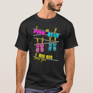 T-shirt Gender Reveal Party Team Baby Shower Pinkness Blue