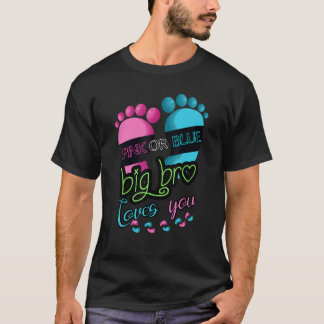 T-shirt Gender Reveal Party Team Baby Shower Pinkness Blue