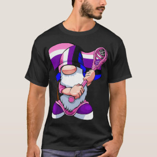T-shirt Genderfluide Lacrosse Player LGBTQ Gnome Pride Ind
