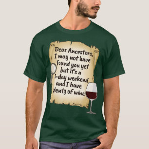 T-shirt Généalogie Ancêtres Ancêtre Famille Arbre Vin