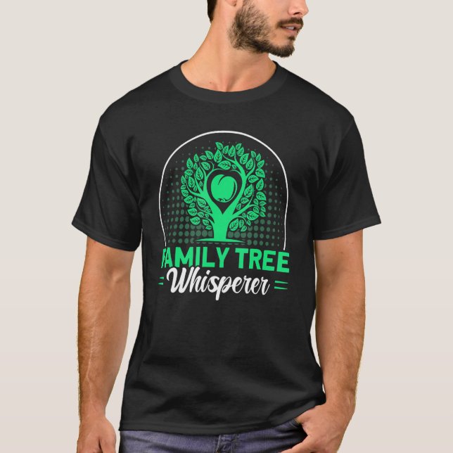 T-shirt Généalogie Arbre de famille Whisperer Généalogiste (Devant)