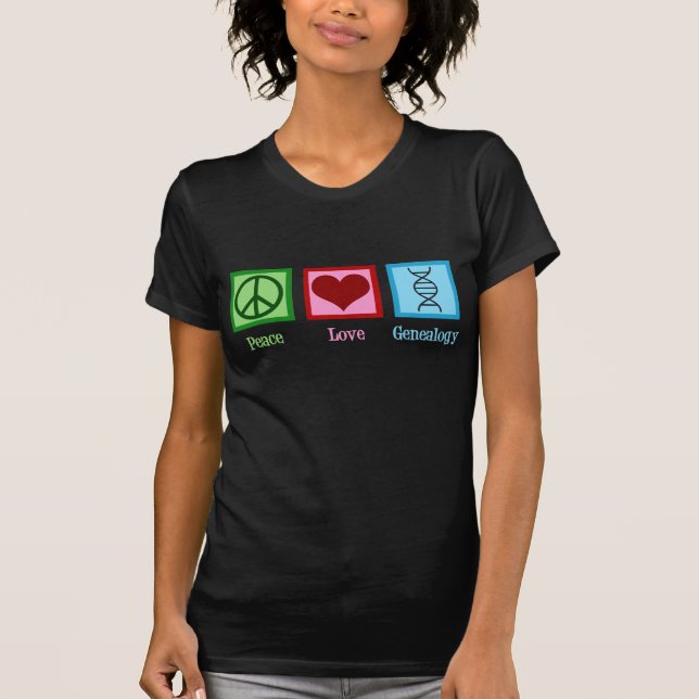 T-shirt Généalogie d'amour de paix (Devant)