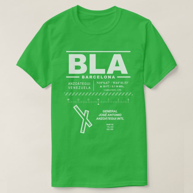 T-shirt Général José Antonio Anzoátegui Aéroport BLA TShri (Design devant)