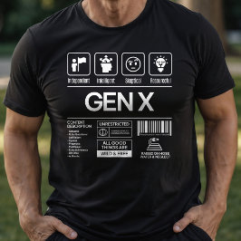 T-shirt Génération amusante X Traits descriptifs