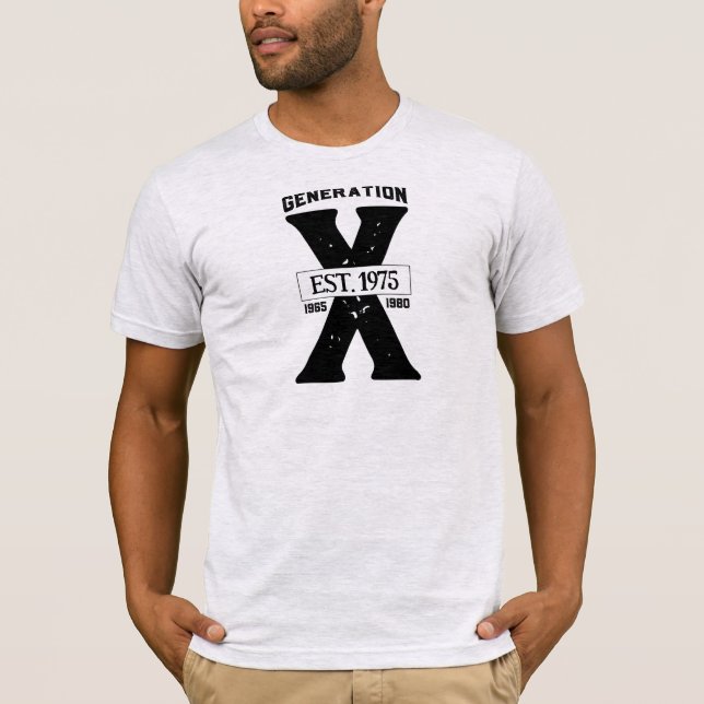 T-shirt Génération X Année personnalisée (Devant)