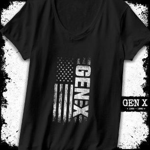 T-shirt Génération X Gen Xer Gen X American Flag Gen X