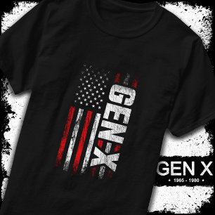 T-shirt Génération X Gen Xer Gen X American Flag Gen X