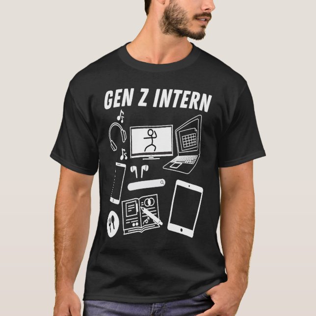 T-shirt Generation Z Intern Overstimulation Fun Productivi (Devant)