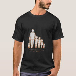 T-shirt Générations personnalisées de la famille d'amour e