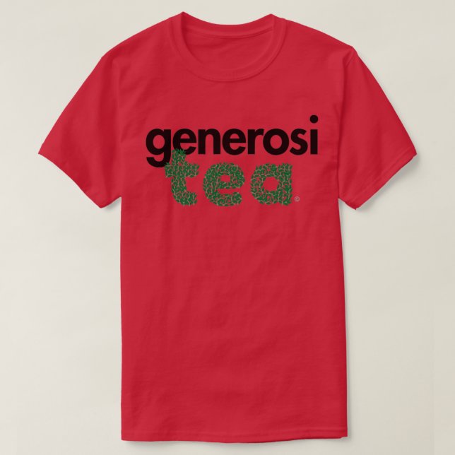 T-shirt Générosité Amateurs de thé noir (Design devant)