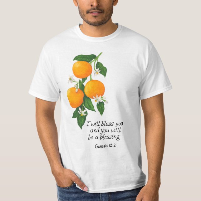 T-shirt Genèse de fruits orange 12:2 (Devant)