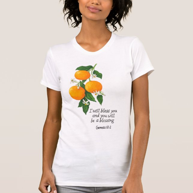 T-shirt Genèse de fruits orange 12:2 (Devant)