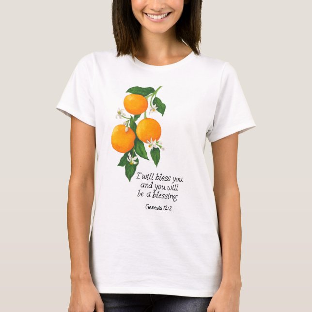 T-shirt Genèse de fruits orange 12:2 (Devant)