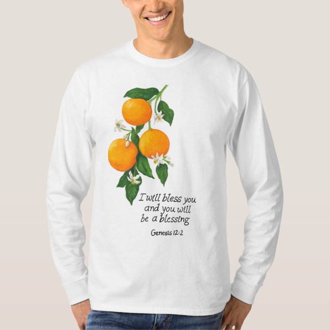 T-shirt Genèse de fruits orange 12:2 (Devant)