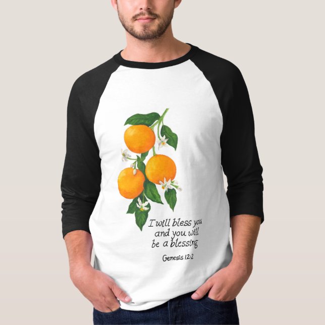 T-shirt Genèse de fruits orange 12:2 (Devant)