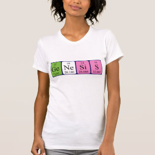 T-shirt Genesis nom de table périodique chemise