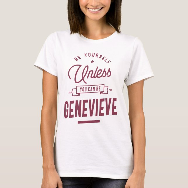T-shirt Genevieve Nom personnalisé Anniversaire Cadeau (Devant)