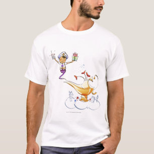 T-shirt Génie apportant une maison et des cadeaux d'une