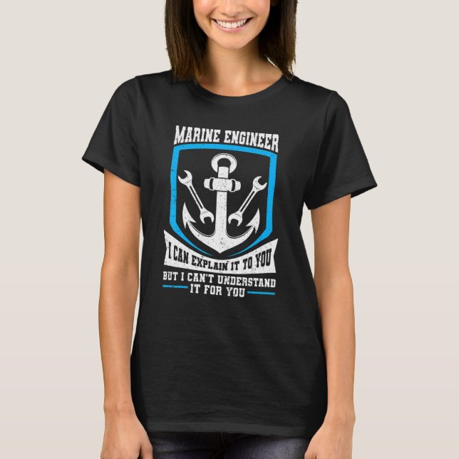 T-shirt Génie maritime Génie maritime Marine Eng. (Devant)