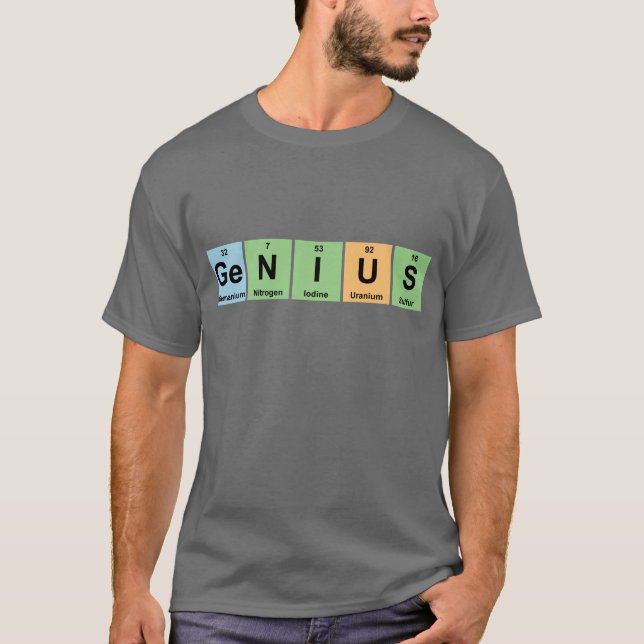 T-shirt Génie - Tableau périodique des produits d'éléments (Devant)