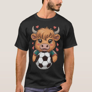 T-shirt Génisse de football drôle juste une fille qui aime