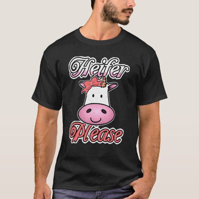 T-shirt Génisse S'il Vous Plaît Vache (Devant)
